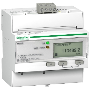 Acti 9 iEM3000 - 3-phase DIN rail-mounted energy meters
