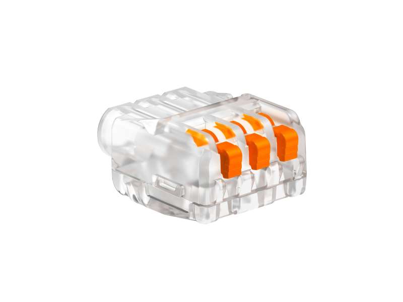 Obo Betterman Univerzalna utična klema tropolna 2,5 mm² providna, 75 kom | 2054454