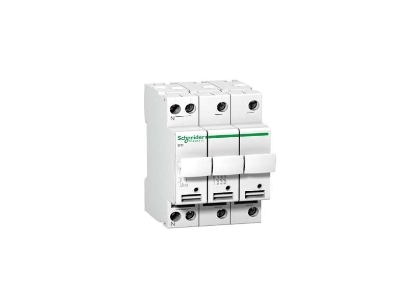 Schneider Electric Acti 9 - rastavljač sa osiguračima STI - 3P - 25 A - za osigurače 10.3 x 38 mm;A9N15656