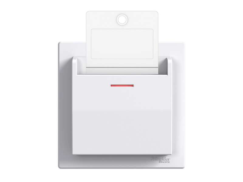 Schneider Electric Asfora - kartični prekidač - 10AX priključci bez zavrtnja, beli;EPH6200121