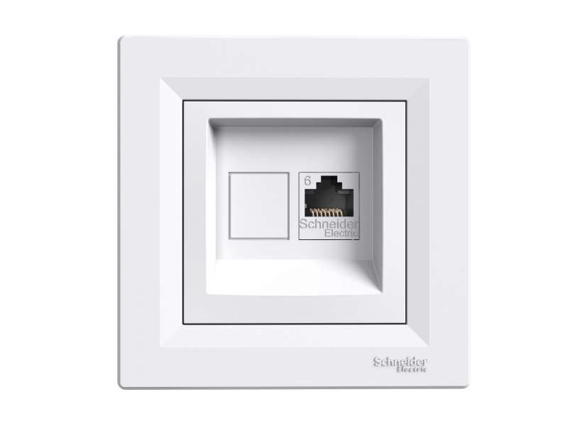 Schneider Electric Asfora - komunikaciona utičnica - RJ45 kat. 6 UTP bela;EPH4700121