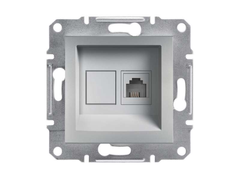 Schneider Electric Asfora - telefonska utičnica RJ11, bez rama, aluminijum;EPH4100161