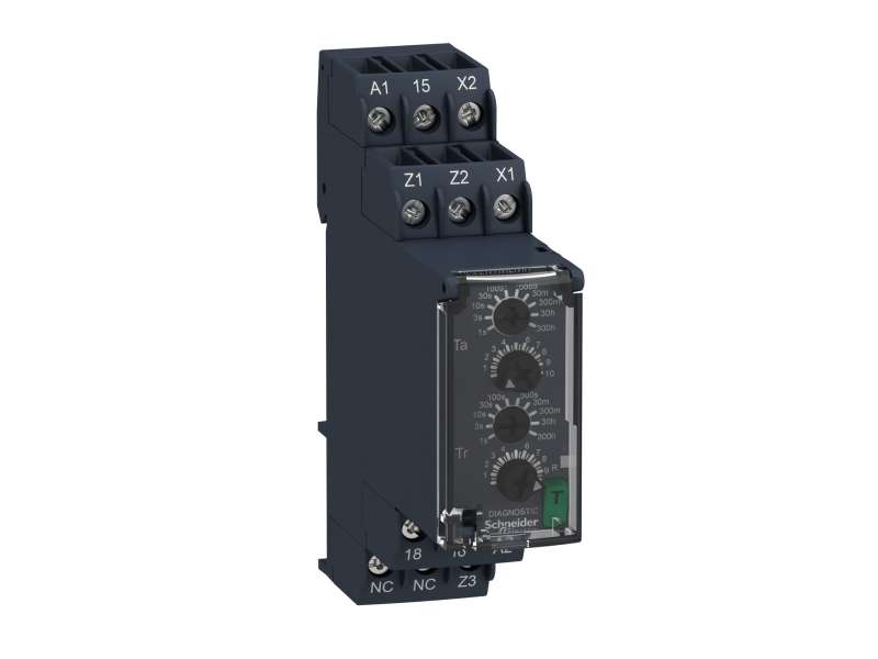 Schneider Electric Asimetrična povorka impulsa -vremenski relej - 0.05s…300h - 24…240V AC/DC - 1C/O;RE22R1MLMR