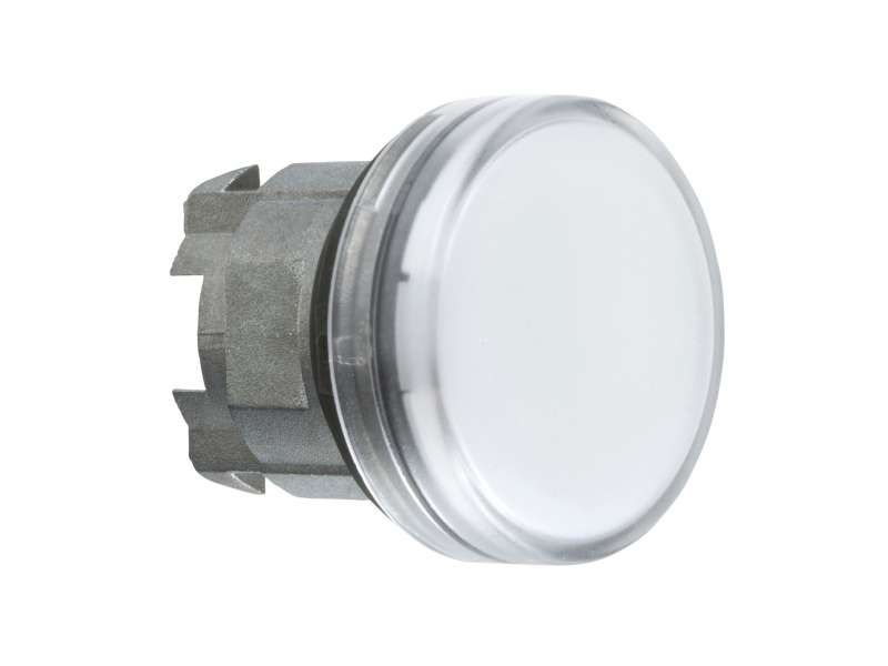 Schneider Electric Bela glava signalne lampice Ø22 ravna sočiva za integrisan LED;ZB4BV013
