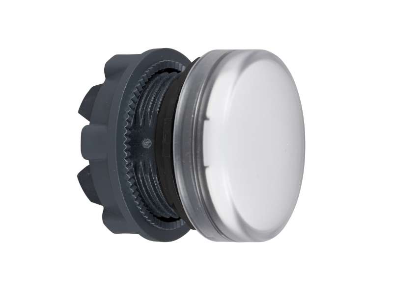 Schneider Electric Bela glava signalne lampice Ø22 ravna sočiva za integrisan LED;ZB5AV013