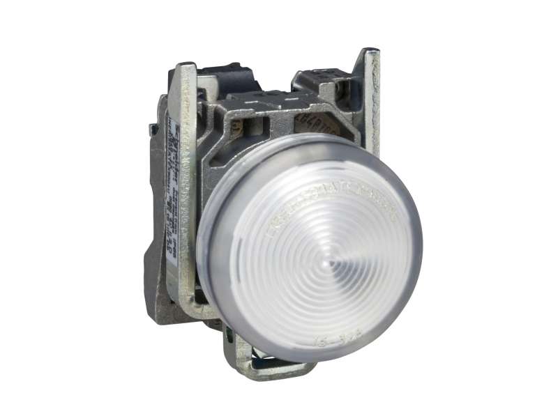 Schneider Electric Bela kompletna signalna lampica Ø22 ravna sočiva sa BA9s sijalicom 250V;XB4BV61