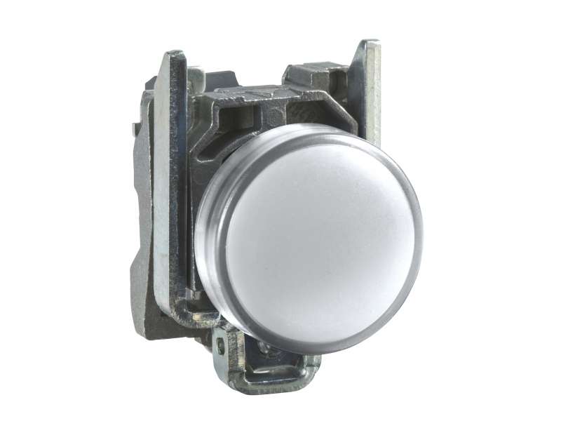 Schneider Electric Bela kompletna signalna lampica Ø22 ravna sočiva sa integrisanim LED 24V;XB4BVB1