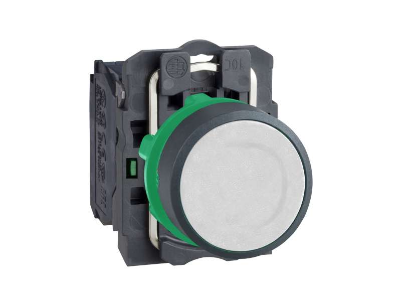 Schneider Electric Beli izbočeni kompletni taster Ø22 opružni sa povratkom 1NO neoznačen ; XB5AA11