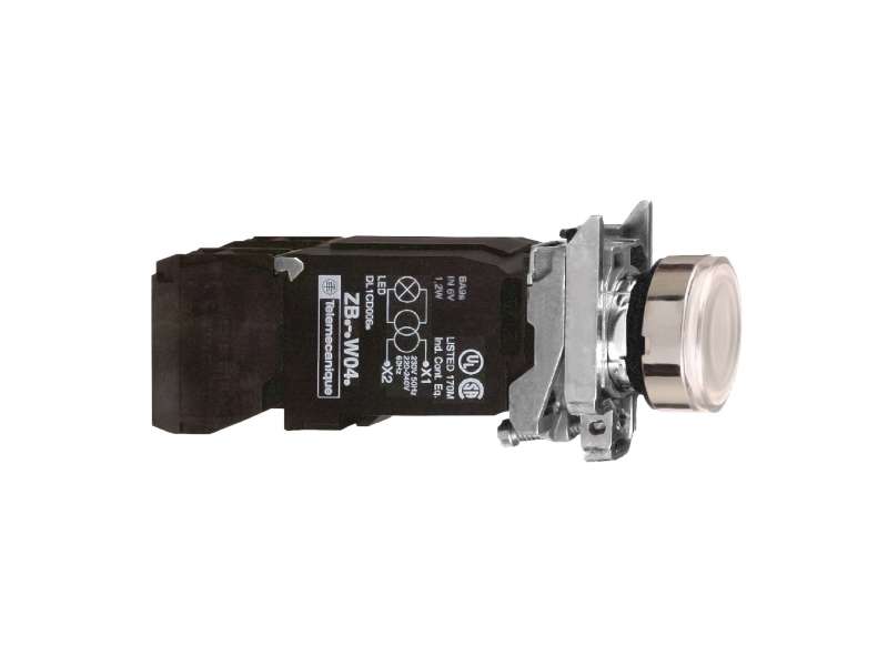 Schneider Electric Beli udubljeni kompletni svetleći taster Ø22 sa povratkom 1NO+1NC 110...120V;XB4BW3135