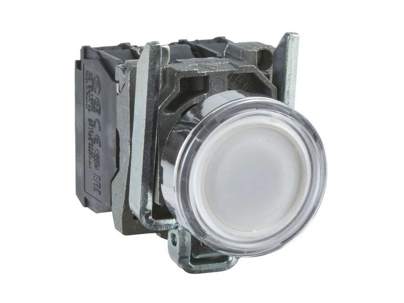 Schneider Electric Beli udubljeni kompletni svetleći taster Ø22 sa povratkom 1NO+1NC 220..240V;XB4BW31M5