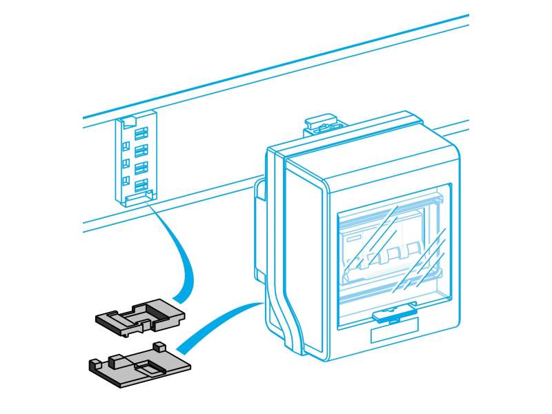 Schneider Electric Canalis - 10 uređaja za blokadu otcepa i otcepne kutije - KNB - beli