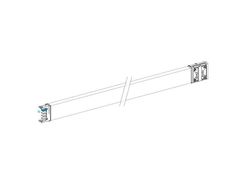 Schneider Electric Canalis - ravni vodni deo - 400A - bez otcepa - 3L+N+PE - 5m - beli