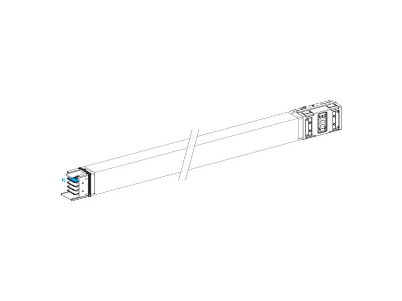 Schneider Electric Canalis- ravni vodni deo - 630A - bez otcepa -3L+N+PE - 3m-beli