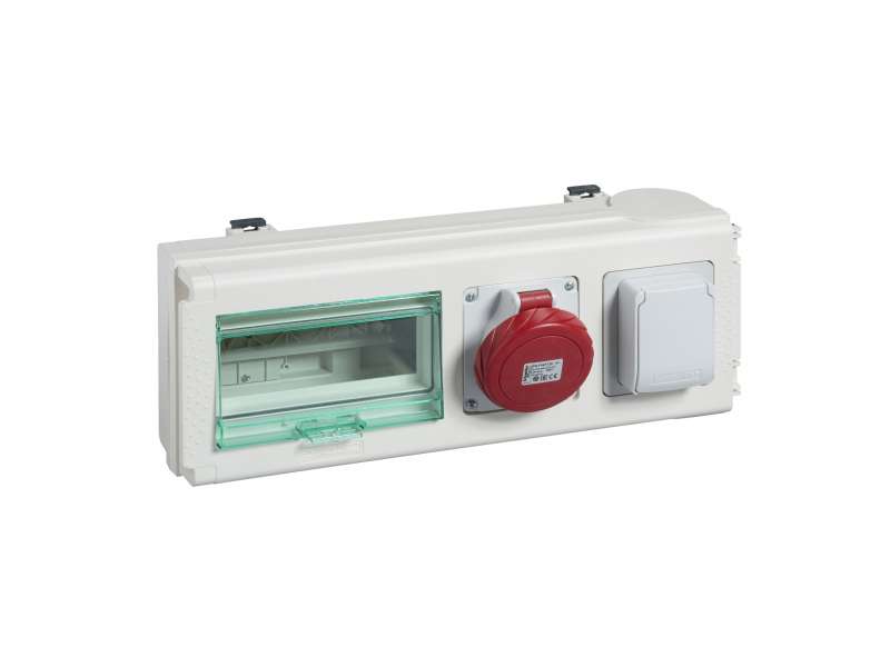 Schneider Electric Canalis - utična kutija - 32A- 2 IEC indust. utičnice za KNB - 8 modula od 18mm