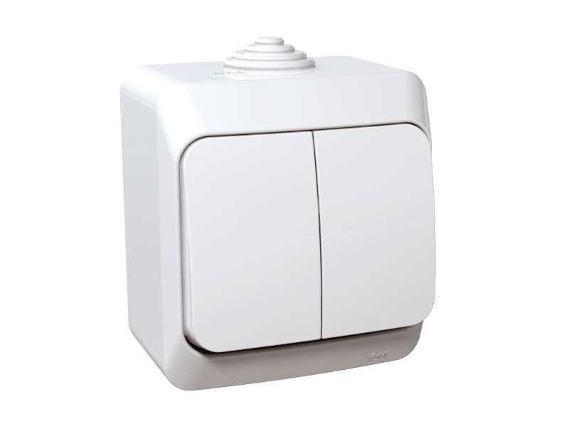 Schneider Electric Cedar Plus - dupli jednopolni prekidač - 16AX, beli;WDE000550