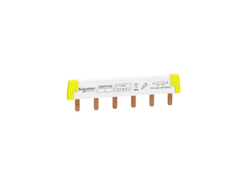 Schneider Electric češljasta sabirnica - lako sečenje - Acti 9 1P 6 modula 100A;A9XPH106