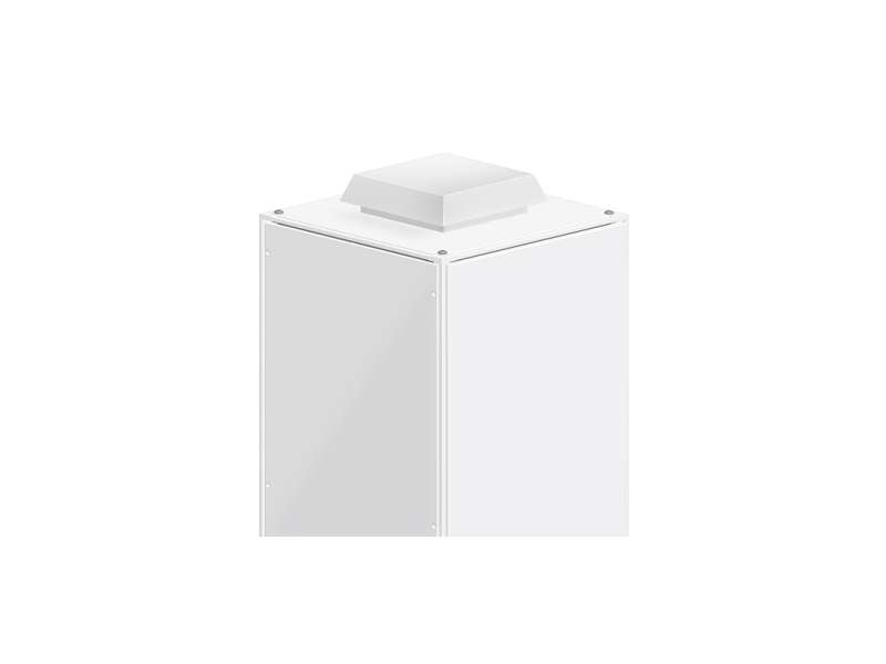 Schneider Electric ClimaSys forced vent. roof, 575m3/h, 230V, with roof outlet grille and filter G2, white (RAL 9003); NSYCVF575M230MB