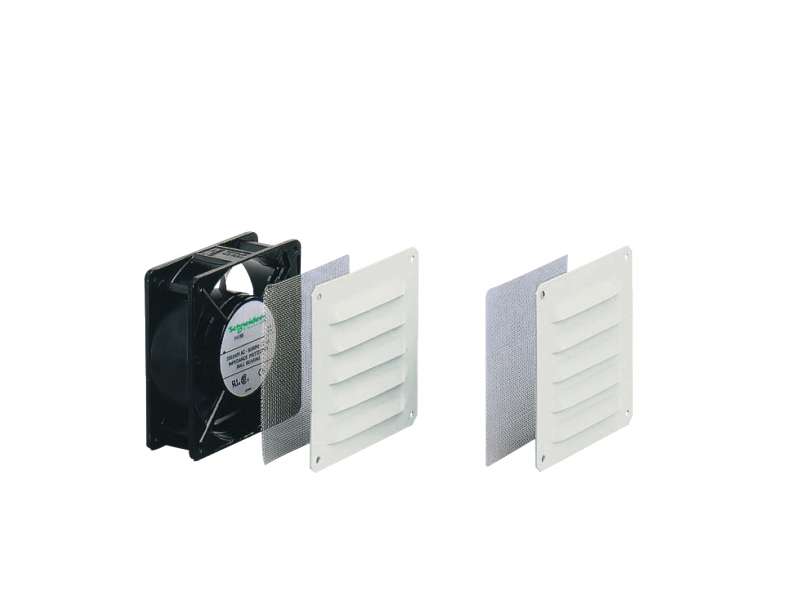 Schneider Electric Climasys ventilator 54 m3/h, 230V, 2 metalne rešetke i 2 filtera za insekte; NSYCVF54M230MM2