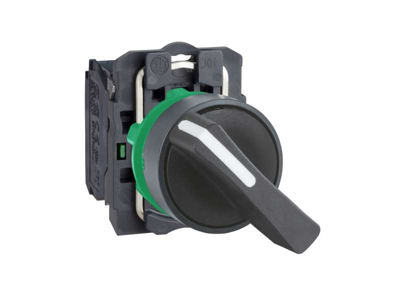 Schneider Electric Crni kompletni izborni prekidač Ø22 2-pozicije bez povratka 1NO;XB5AJ21