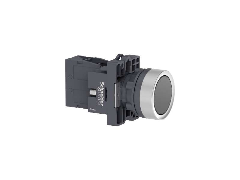 Schneider Electric Crni taster sa okruglim okvirom Ø 22 - povratak pritiskom - 1NO;XA2EH021
