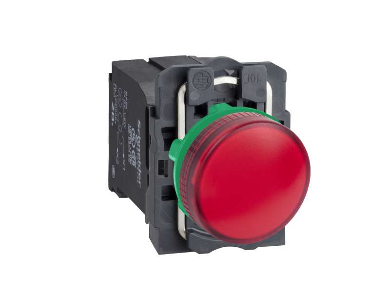 Schneider Electric Crvena kompletna signalna lampica Ø22 ravna sočiva sa BA9s sijalicom 220..240V;XB5AV44