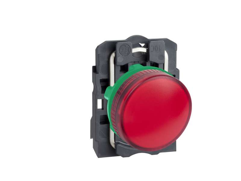 Schneider Electric Crvena kompletna signalna lampica Ø22 ravna sočiva za BA9s sijalicu 250V;XB5AV64