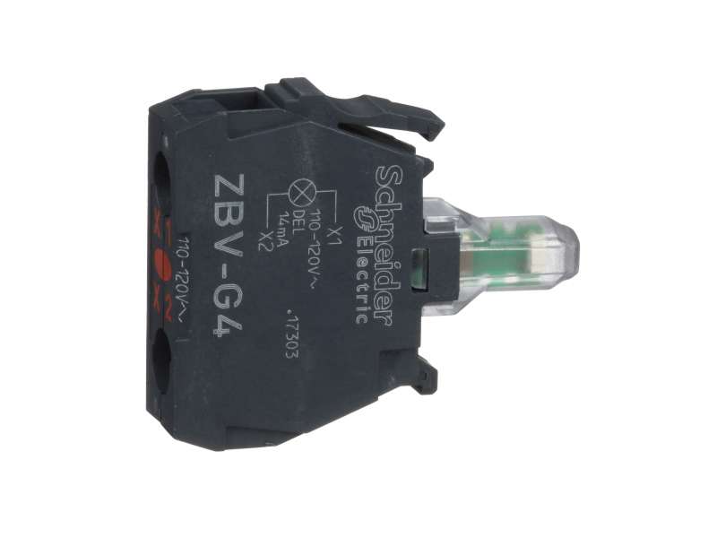 Schneider Electric Crveni svetlosni blok za glavu Ø22 integrisan LED 110...120V vijčani priključak;ZBVG4