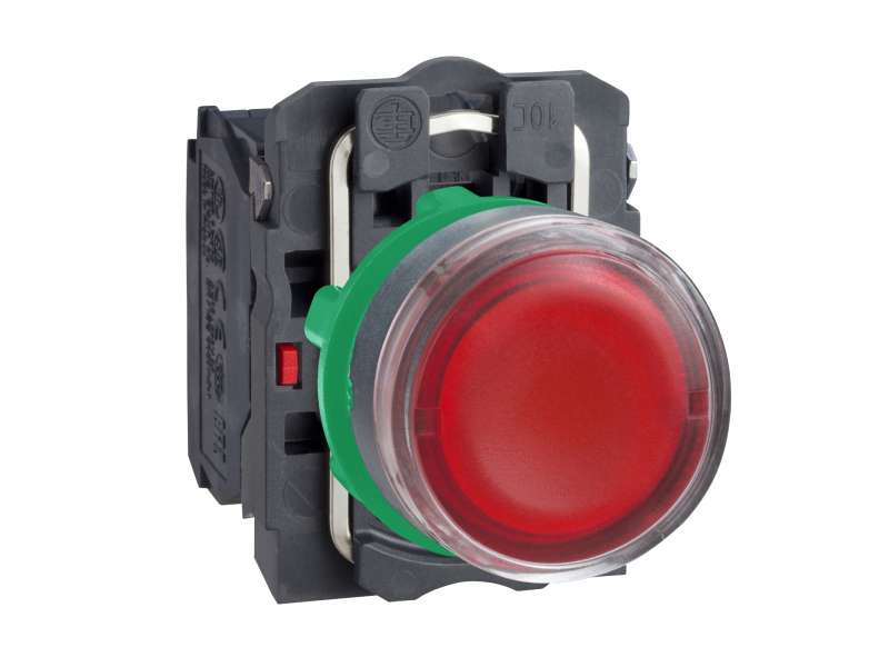 Schneider Electric Crveni udubljeni kompletni svetleći taster Ø22 sa povratkom 1NO+1NC 220..240V;XB5AW34M5
