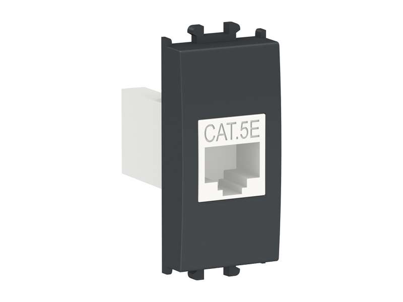 Schneider Electric Easy Styl, komunikaciona utičnica, RJ45 Cat 5 UTP, 1 modul, crna;LMR6232003