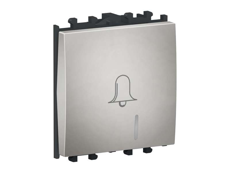 Schneider Electric Easy Styl, taster, sa simbolom zvona, 2 modula, srebrni;LMR1432004