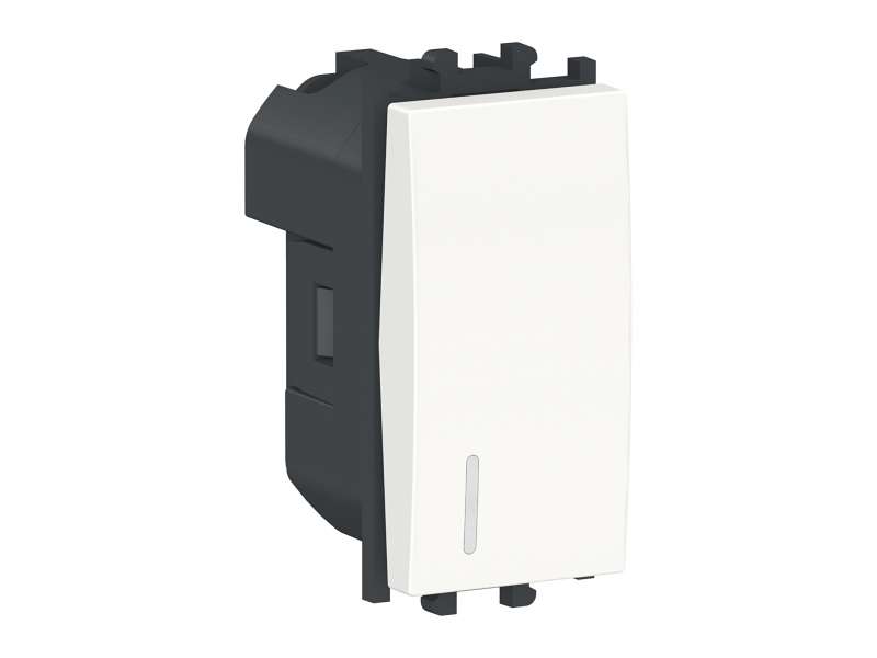Schneider Electric Easy Styl, taster, za upravljanje, 1 modul, beli;LMR1121001