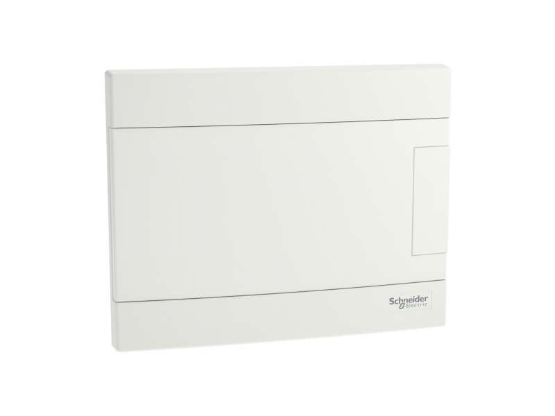 Schneider Electric Easy9 EU, ugradna tabla, 1x8 M, 2 priključna bloka PE/N, bela vrata; EZ9EUB108