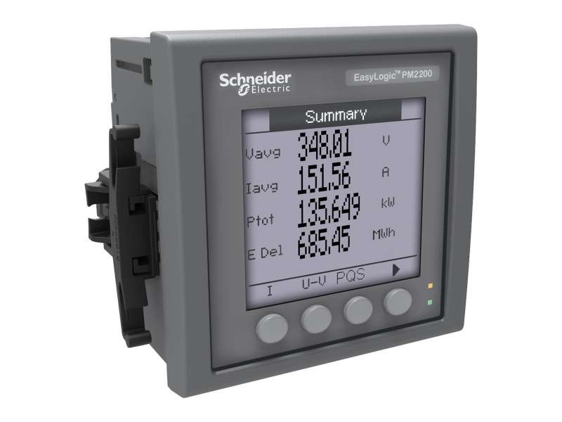 Schneider Electric EasyLogic PM2220, Power & Energy meter, up to the 15th harmonic, LCD display, RS485, class 1