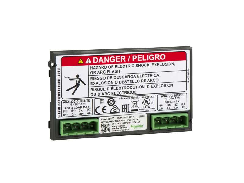 Schneider Electric EasyLogic PM2X30 - I/O Module - Analogue - 2 inputs + 2 outputs