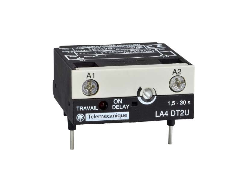 Schneider Electric Elektronski tajmer - zakasnelo uključenje - 1.5....30 s - 24....250 V DC/AC;LA4DT2U