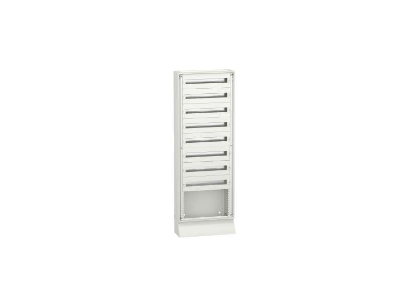 Schneider Electric Enclosure, PrismaSeT G, for modular devices, floor standing, W600mm, H1680mm (8R + incomer), IP30, with front plates, Pack 250; 