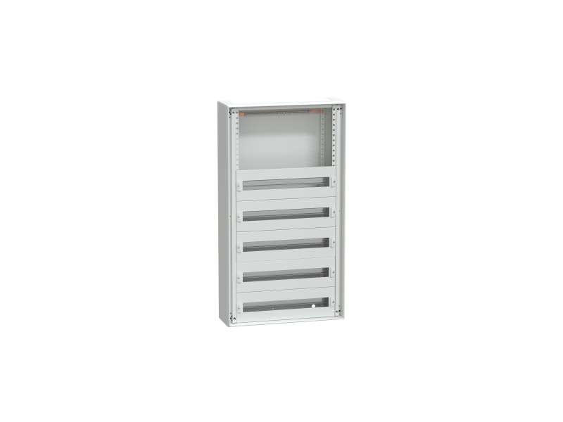 Schneider Electric Enclosure, PrismaSeT G, for modular devices, wall mounted, W600mm, H1080mm (5R + incomer), IP30, with front plates, Pack 250; LV