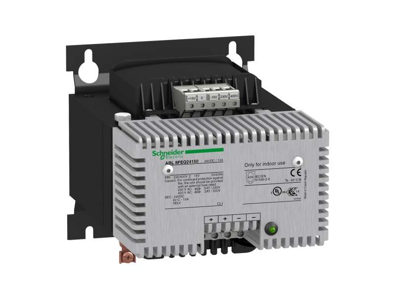 Schneider Electric Filtrirano napajanje - monofazno ili dvofazno - 400 V AC - 24 V - 15 A;ABL8FEQ24150