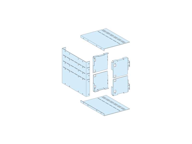 Schneider Electric Form 4b cover for connection transfer assembly in duct for 3 to 5 modules; LVS04953