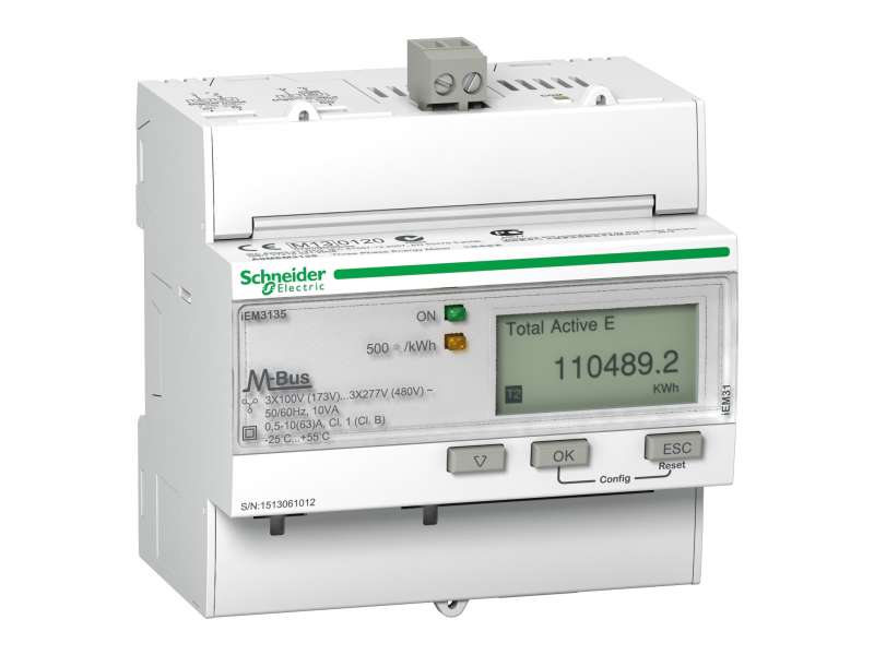 Schneider Electric IEM3135 multimetar - 63 A - M-bus - 1 digitalni I - 1 digitalni O - višetarifni;A9MEM3135