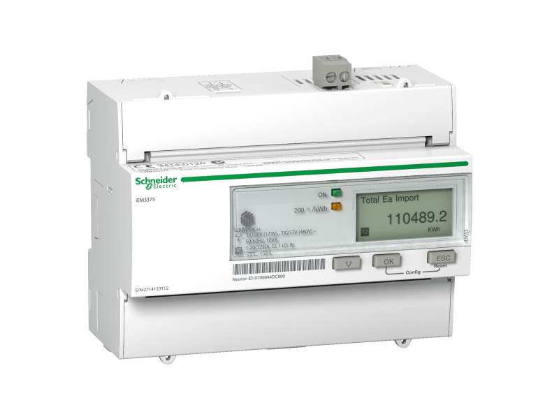Schneider Electric IEM3375 multimetar - 125 A - LON - 1 digitalni ulaz - višetarifni;A9MEM3375