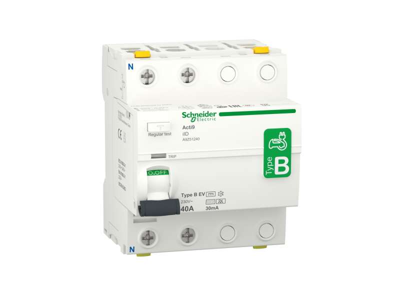 Schneider Electric IID - diferencijalni zaštitni prekidač - 2P - 40A - 30mA - B EV tip; A9Z51240