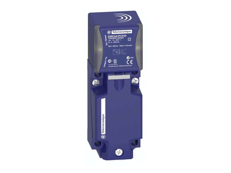Schneider Electric Inductive proximity sensors XS, inductive sensor XS8 40x40x117, PBT, Sn20 mm, 12...48 VDC, terminals