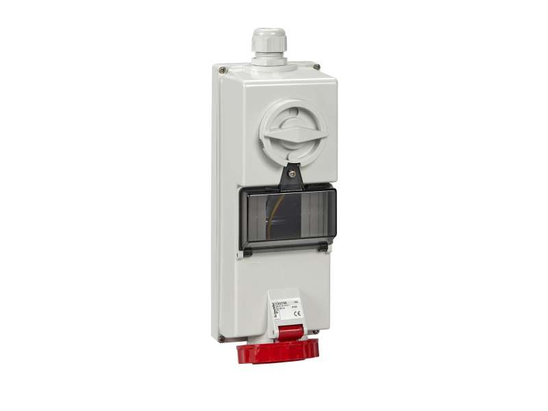 Schneider Electric Isoblock utičnica sa blokadom - 16 A - 3P + E - 380...415 V AC - IP65 - nadzidna ; 82758