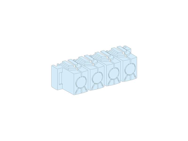 Schneider Electric Izolacioni poklopac, Linergy BW, za direktno povezivanje kablova 10-25mm² na izolovanu sabirnicu, IPXXB, set od 8; LVS04150