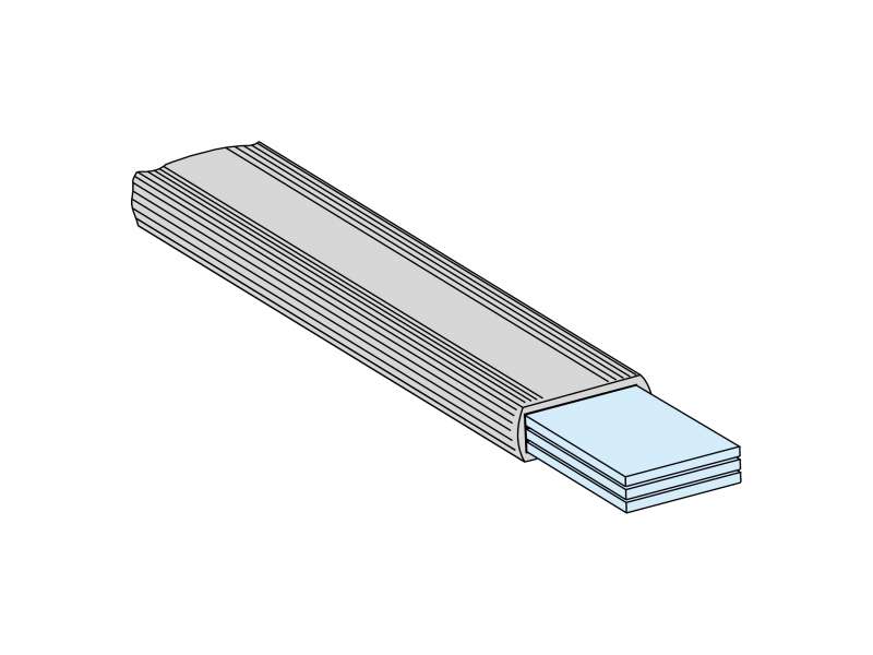 Schneider Electric Izolovana fleksibilna sabirnica 400 A, 24 x 5 mm, d = 1800 mm; LVS04746