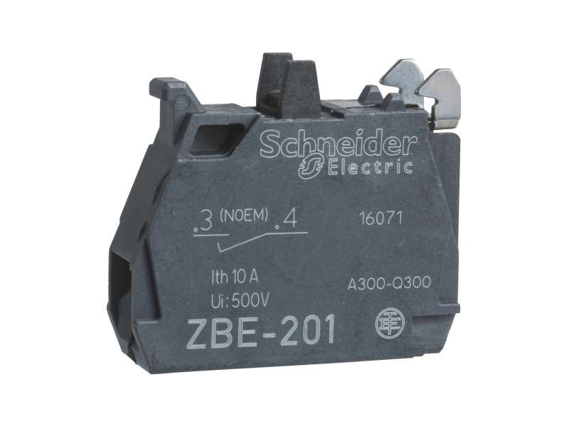 Schneider Electric Jednostruki kontaktni blok za glavu Ø22 1NO vijčani priklj.-za prašnjave sredine;ZBE1016