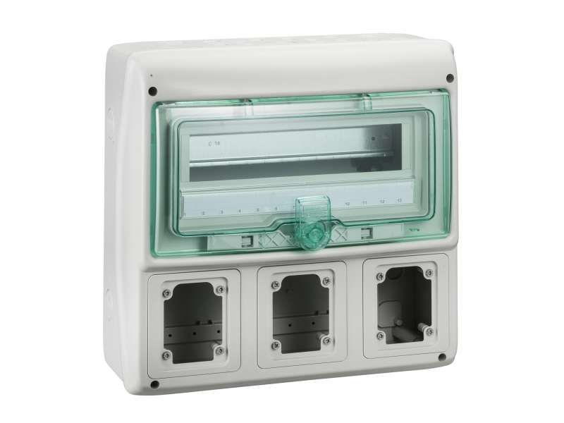 Schneider Electric Kaedra - za utičnice - 3 otvora - 1 x 12 modula - 340 x 335 mm;13180