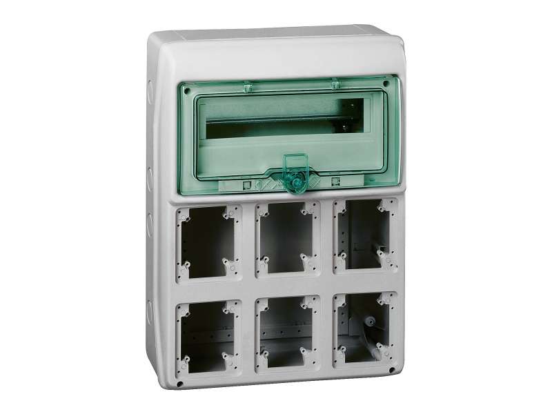 Schneider Electric Kaedra - za utičnice- 6 otvora - 1 x 12 modula - 1 priključni blok;13181