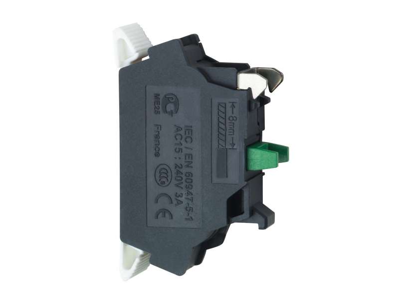 Schneider Electric Kontaktni blok za glavu Ø22 1NO opružni priključak terminal;ZBE1015